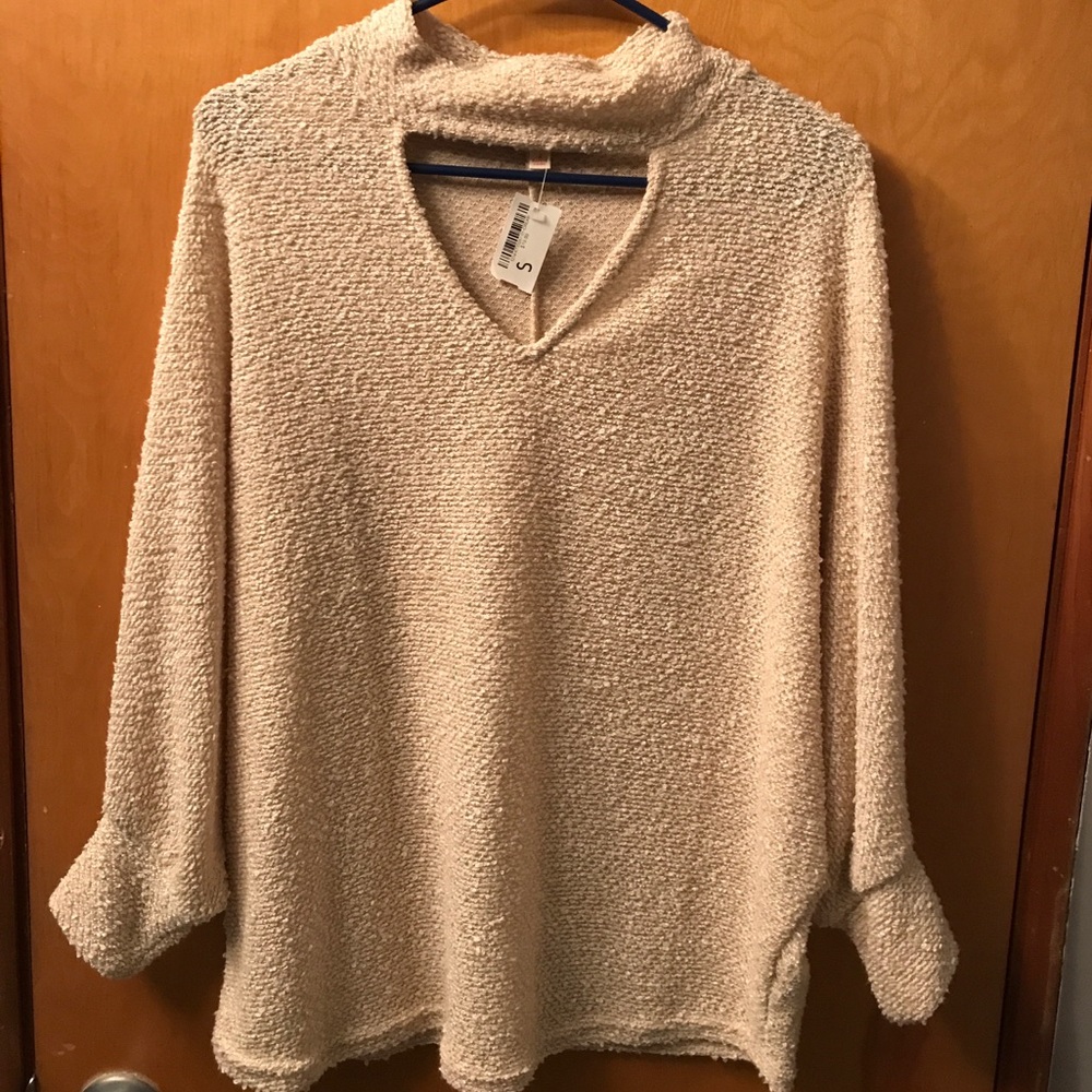 Beige Cutout Sweater NWT